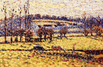 Landschaft auf der Ebene Werke - Wiese bei bazincourt Camille Pissarro Szenerie